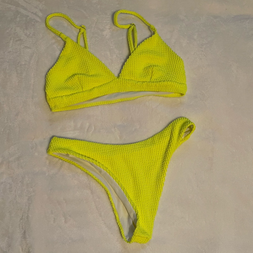 Highlighter Yellow Zaful Bikini